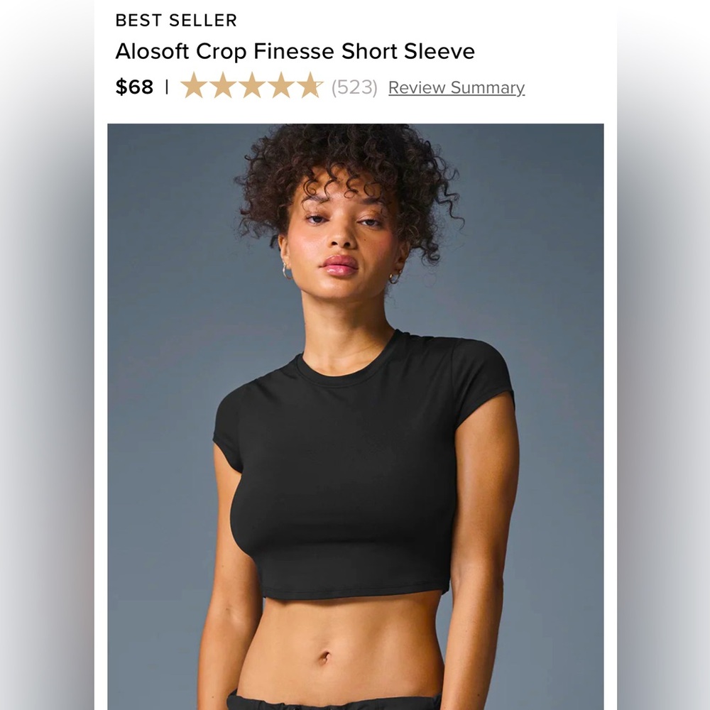 Alosoft Crop Finesse Short Sleeve